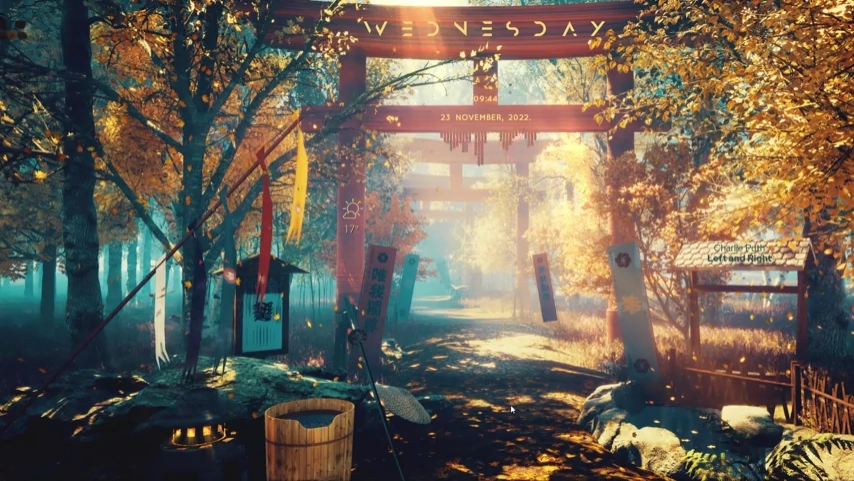Preview of the A Forest in Japan nature Rainmeter Suite